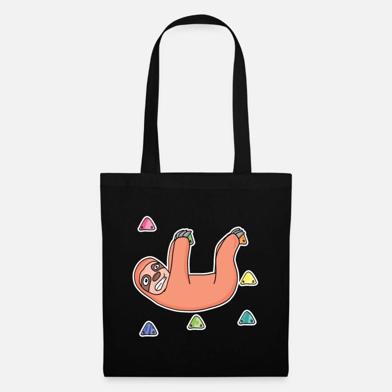 Sloth, Rock Climbing, Rock Climbing - Tote Bag - black