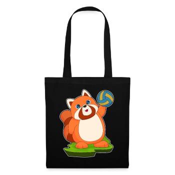 Panda roux Joueur de volley-ball Volley-ball - Sac en tissu - noir - Devant