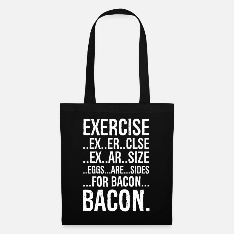 Exercise bacon - Tote Bag - black