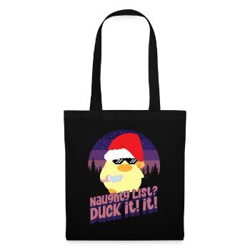 Duck Naughty List Ente mit Messer Duck with Knife - Tote Bag - black - Front