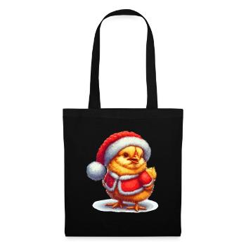 Christmas shirt Chick in Christmas outfit Christmas - Tote Bag - black - Front