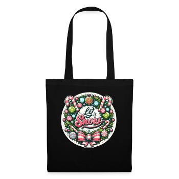 Let it Snow - Funny Holidays Funny Christmas - Stoffbeutel - Schwarz - Vorne