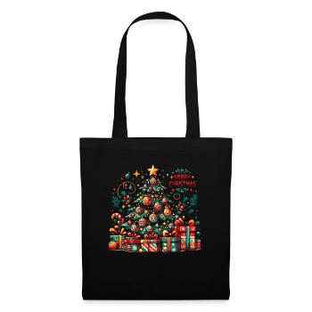 Merry Christmas Family Holidays Funny Christmas - Stoffbeutel - Schwarz - Vorne