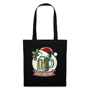 Beery Christmas - Holidays Family Funny Christmas - Stoffbeutel - Schwarz - Vorne