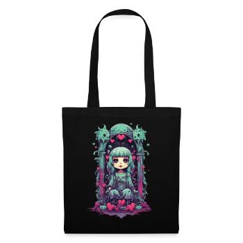 Kawaii Chibi Goth Démon de l’Amour Tokyo Streetwear - Sac en tissu - noir - Devant