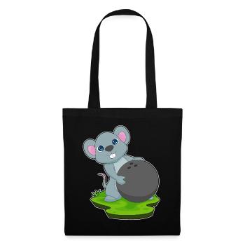 Souris Bowling Bowling Ball Sport - Sac en tissu - noir - Devant