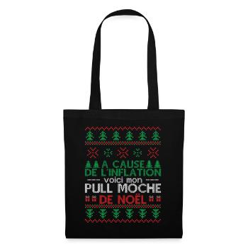 Pull Moche De Noël Humour Cadeau Noel - Sac en tissu - noir - Devant
