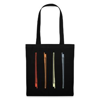 Dessin d’archet de violon - Sac en tissu - noir - Devant