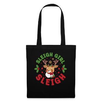 Sleigh Girl Sleigh Funny Ugly Christmas für Frauen - Stoffbeutel - Schwarz - Vorne