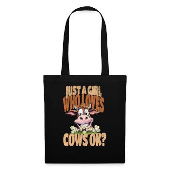 cow cows farmer agriculture farmer - Tote Bag - black - Front
