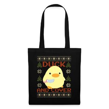 Duck with Knife Meme - Cover Duck Ugly Christmas - Tote Bag - black - Front
