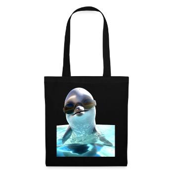 Dolphin Sunglasses Love Dolphins Cute Dolphin - Tote Bag - black - Front