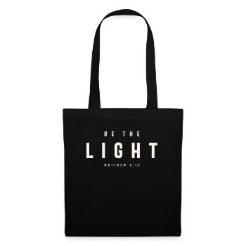 Be The Light - Matthew 5:14 Christian Quote - Tote Bag - black - Front