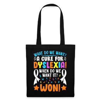 Drôle de prise de conscience de la dyslexie - Sac en tissu - noir - Devant
