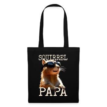Squirrel Dad Squirrel Daddy Father's Day Dad Paps - Tote Bag - black - Front