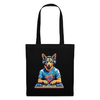 DJ German Shepherd Music Party Dogs Design - Tote Bag - black - Front