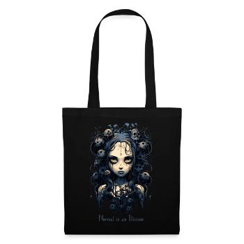 Gothic Girl Saying Normal is an Illusion - Tote Bag - black - Front