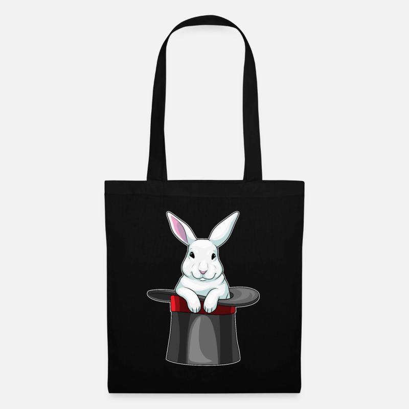 Hase Zauberer Zylinder - Stoffbeutel - Schwarz