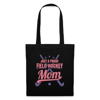 Maman de hockey - Sac en tissu - noir - Devant