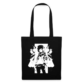 Le cool Cyberpunk Style Anime Boy Otaku de Shibuya - Sac en tissu - noir - Devant