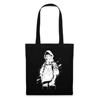 Shibuya's cool Cyberpunk Style Anime Boy Otaku - Stoffbeutel - Schwarz - Vorne
