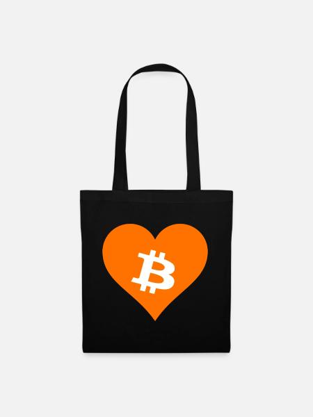 Bitcoin Crypto Cryptocurrency Splash - Stoffbeutel - Schwarz