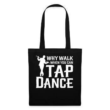 Funny dancing tap dancer - Tote Bag - black - Front