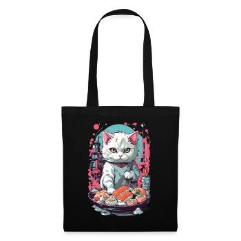 Style esthétique de chat Sushi Pastel gothique - Sac en tissu - noir - Devant