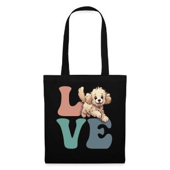 Golden Doodle Goldendoodle Hundeliebhaber - Stoffbeutel - Schwarz - Vorne