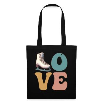 Patinage sur glace Patinage sur glace Patinage artistique - Sac en tissu - noir - Devant