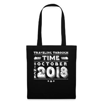 Vintage Voyage dans le Temps Anniversaire Design Octobre 2018 - Sac en tissu - noir - Devant
