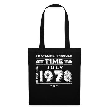 Vintage Time Travel anniversaire Design juillet 1978 - Sac en tissu - noir - Devant