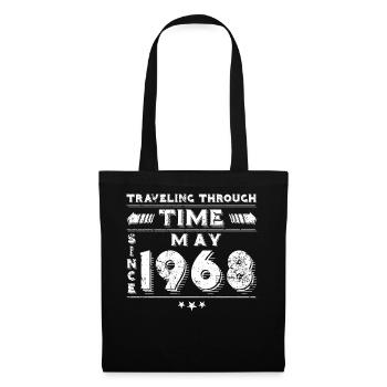 Vintage Time Travel anniversaire Design mai 1968 - Sac en tissu - noir - Devant