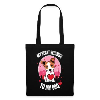 My Heart Belongs To My Dog - Tote Bag - black - Front