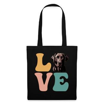 Labrador Retriever amoureux des chiens - Sac en tissu - noir - Devant