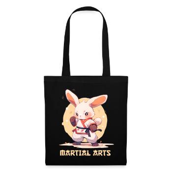 Funny Martial Arts Bunny MMA Kawaii Martial Arts - Tote Bag - black - Front