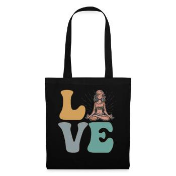 Meditation Spiritual Yoga Female Woman - Tote Bag - black - Front