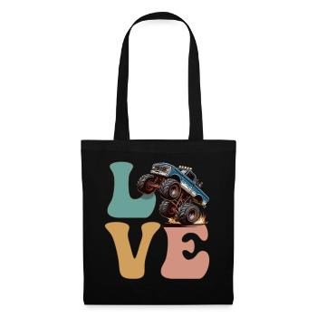 Monster Truck LOVE Groovy - Tote Bag - black - Front