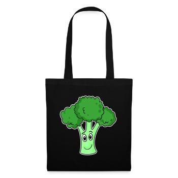Brocoli Légumes - Sac en tissu - noir - Devant