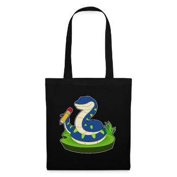 École de crayon Snake Student - Sac en tissu - noir - Devant