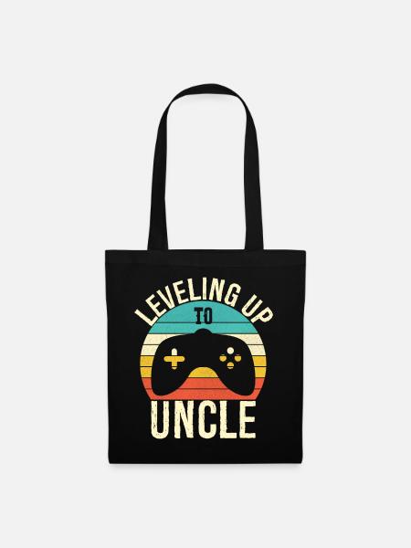 Leveling up to uncle - Tote Bag - black