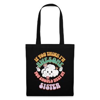 Frère et soeur - Sac en tissu - noir - Devant