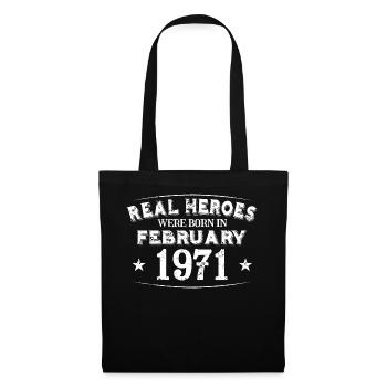 Real Heroes were born in February 1971 Birthday - Tote Bag - black - Front