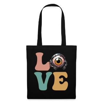 Weirdcore Robot Cyborg Cyber Eyeball Creepy - Tote Bag - black - Front