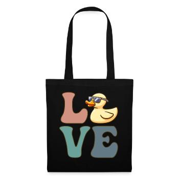Canard en caoutchouc Canard Canard Canard - Sac en tissu - noir - Devant