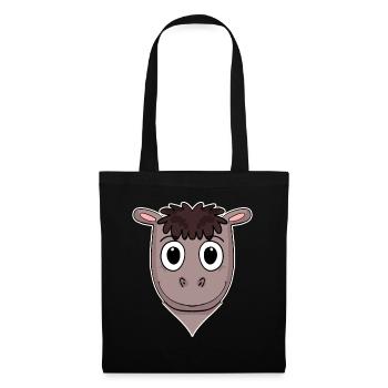 Tête d’animal de cheval Tête d’animal - Sac en tissu - noir - Devant