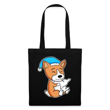 Welsh Corgi Pembroke Sleeping Fatigue Dog Dogs - Tote Bag - black - Front