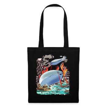 Sacabambaspi Fish Meme Kaiju Japanese Monster - Tote Bag - black - Front