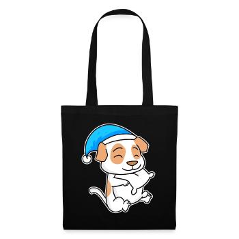 Jack Russell Terrier Chien fatigué de sommeil - Sac en tissu - noir - Devant