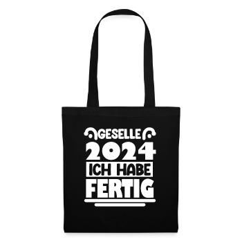 Geselle 2024 Gesellenprüfung bestanden - Stoffbeutel - Schwarz - Vorne
